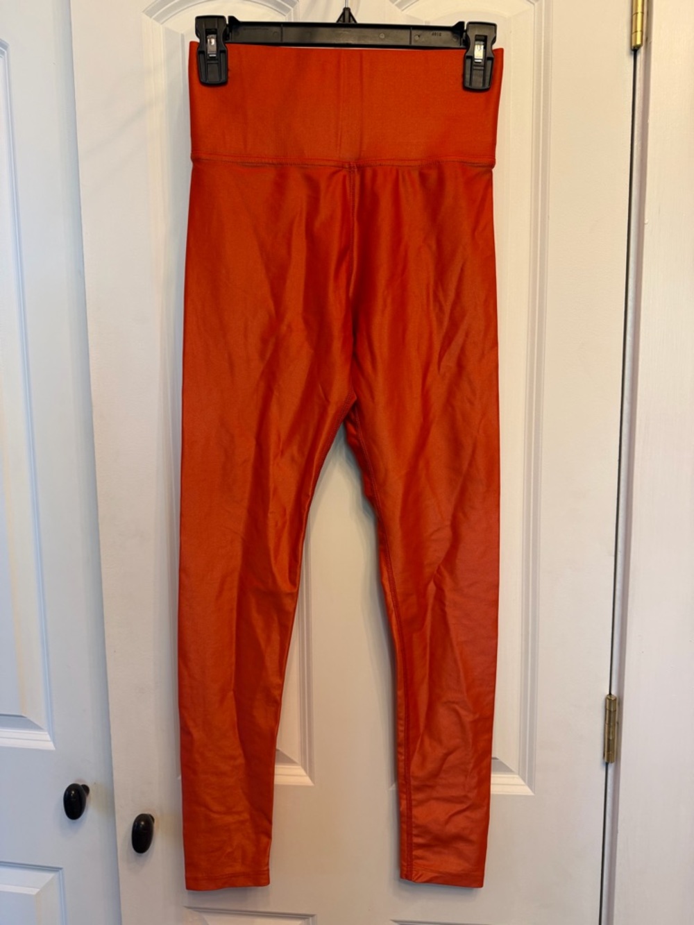 Carbon 38 bright red-orange leggings- size small